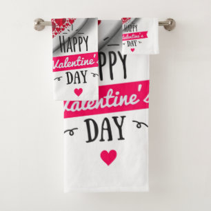 Serviettes de bain set Saint Valentin