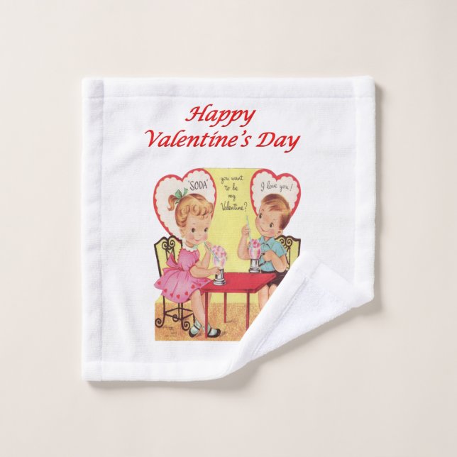 Serviettes de bain set Saint Valentin (Gant de toilette)