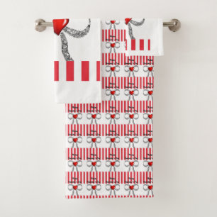 Serviettes de bain set Saint Valentin