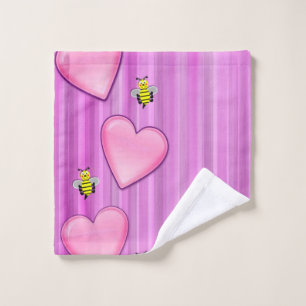 Serviettes de bain set Saint Valentin, Bee