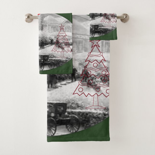 Serviettes de bain sets Noël (En situation)