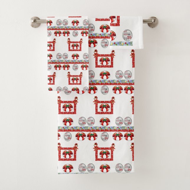 Serviettes de bain sets Noël (En situation)
