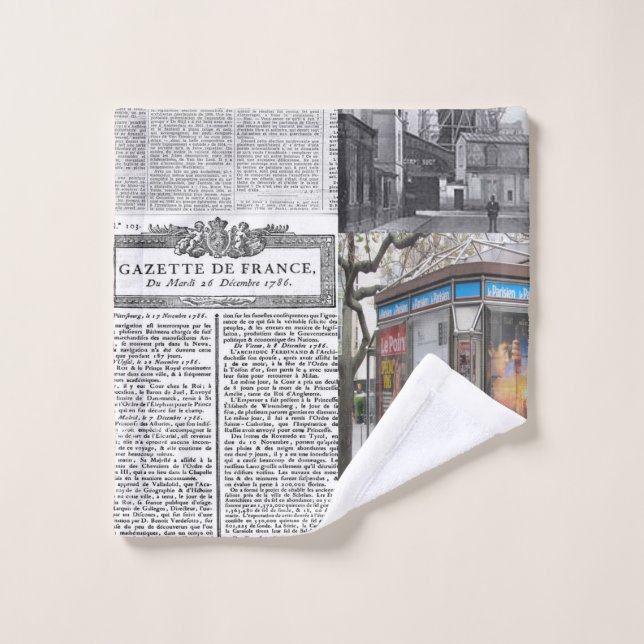 Serviettes de bain sets Paris France Journal (Gant de toilette)