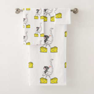 Serviettes de bain sets souris souris Ostrich From