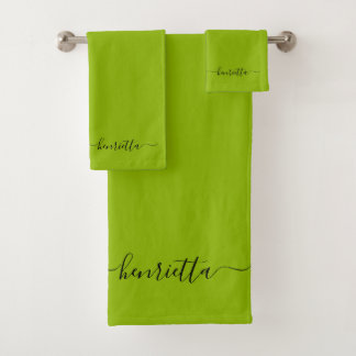Serviettes De Bain Vert Pomme Élégant Et Élégant