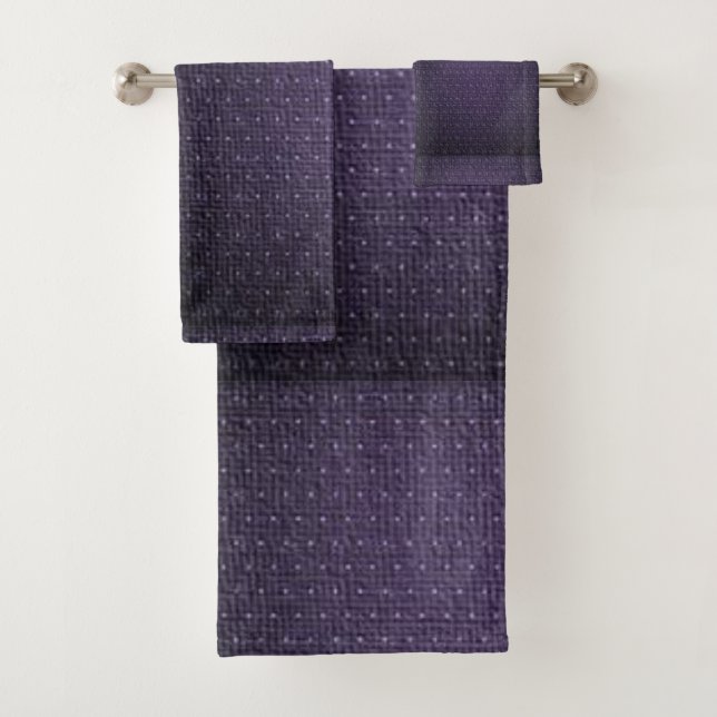 Serviettes de bain violet (En situation)
