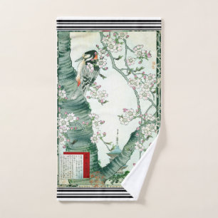Serviettes de bains japonaises Bairei Woodpecker