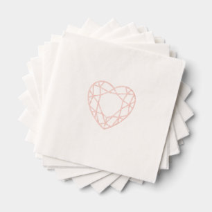 Serviettes de cocktail en papier métallisé en form