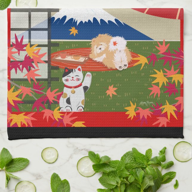 Serviettes de cuisine AKI Chow (Plié)
