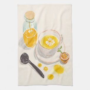Serviettes de cuisine au thé à la camomille et au 
