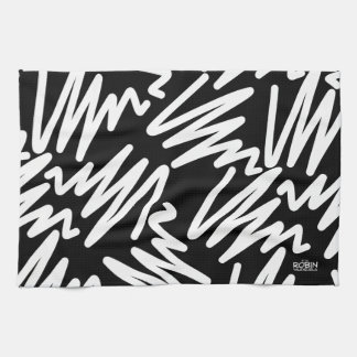 Serviettes de cuisine avec DooWop noir et blanc