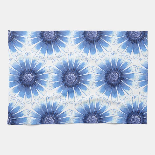 Serviettes de cuisine Blue Daisy (Horizontal)