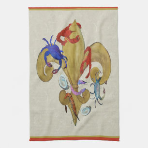 Serviettes de cuisine Cajun Fleur de lis de l'art