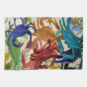 Serviettes de cuisine de la fête du crabe