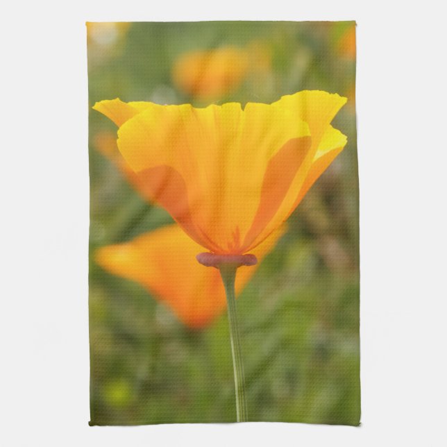 Serviettes de cuisine de pavot de Californie (Vertical)