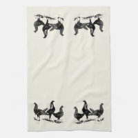 Serviettes de cuisine de style campagnard avec des