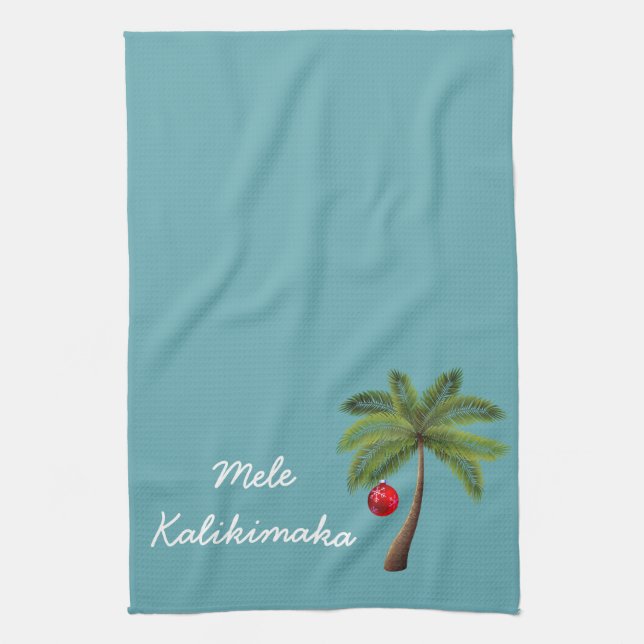 Serviettes de cuisine de vacances Mele Kalikimaka (Vertical)