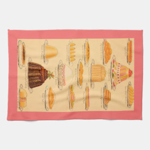 Serviettes de cuisine desserts vintages