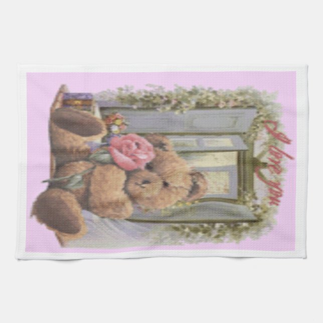 Serviettes de cuisine d'ours de nounours (Horizontal)