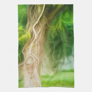 Serviettes de cuisine Dream Light Green Tree