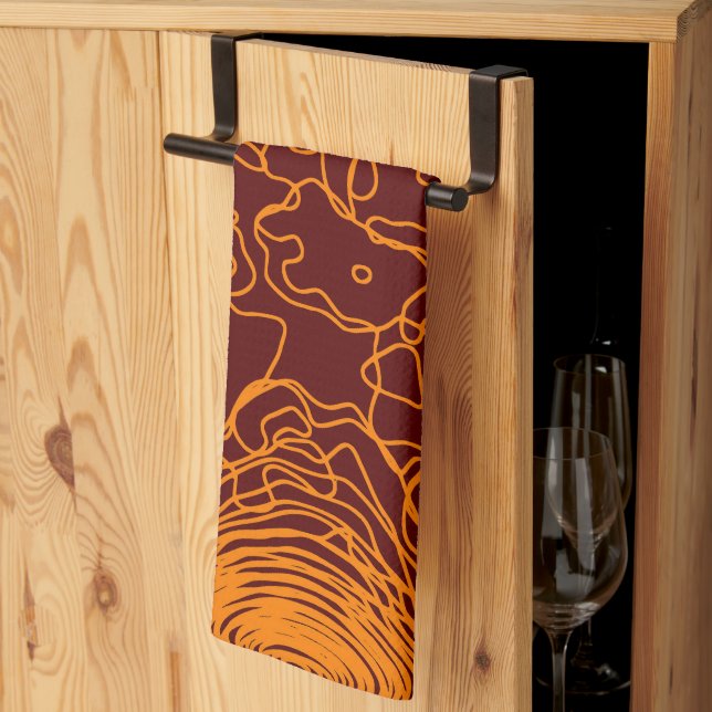 Serviettes De Cuisine En Fer Orange (Pliage en tiers)