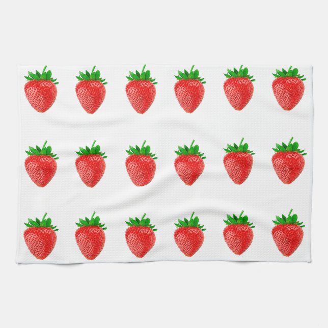 Serviettes de cuisine en fraises (Horizontal)