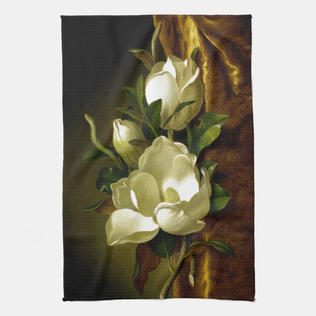 Serviettes de cuisine Heade Magnolia Flowers Gold  (Vertical)