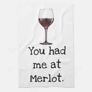 Serviettes de cuisine humoristiques en vin