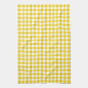 Serviettes de cuisine jaune citron de motif de