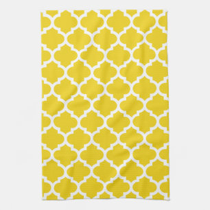 Serviettes de cuisine jaune citron de Quatrefoil