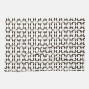 Serviettes de cuisine marron et blanc Canada Goose