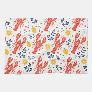 Serviettes de cuisine Méditerranéen Homard & Citro