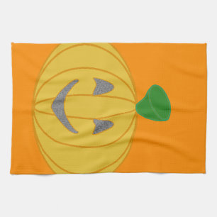 Serviettes de cuisine orange citrouille