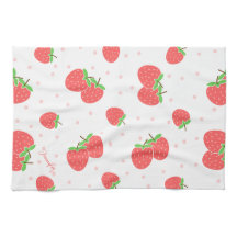 Serviettes de cuisine personnalisées aux fraises
