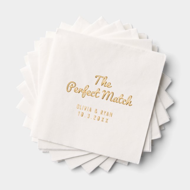 Serviettes de Fête des mariées personnalisées et p (Insitu (empilé))