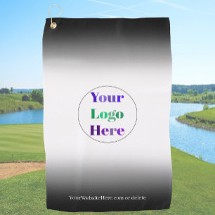Serviettes de golf personnalisées noires sans mini
