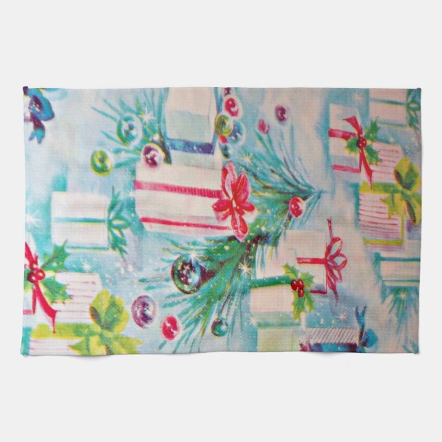 Serviettes de Noël vintage style rétro (Horizontal)