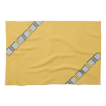 Serviettes de plat modernes grises jaunes de