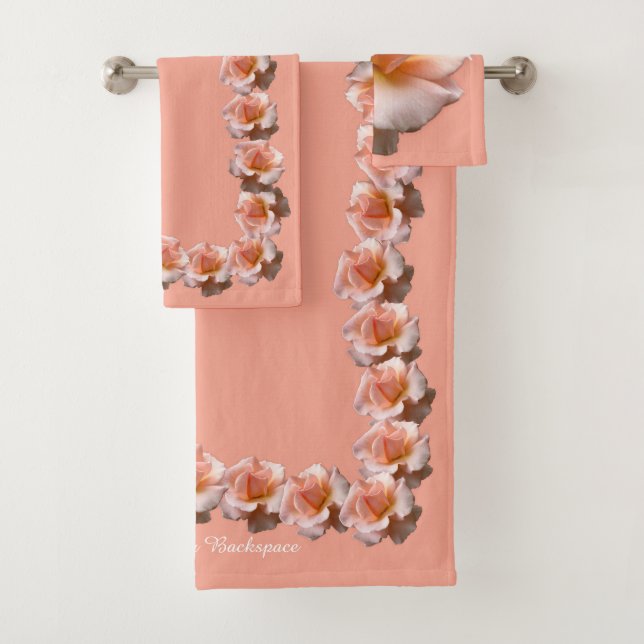 Serviettes de rose Set personnalisées Wild Rose se (En situation)