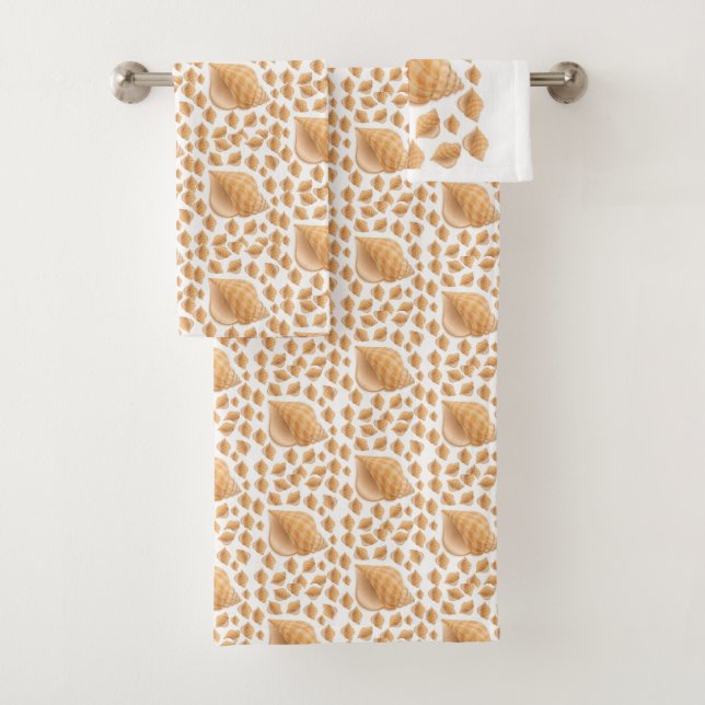 Serviettes De Salle De Bain Ensembles Coquillages (En situation)