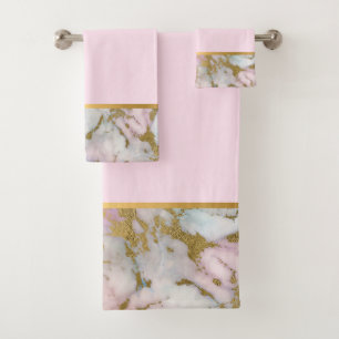 SERVIETTES DE SALLE DE BAINS EN MARBRE ROUGE PASTE