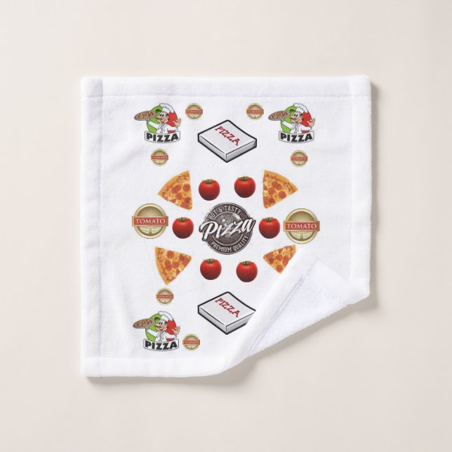 Serviettes De Salle De Bains En Pizza (Gant de toilette)