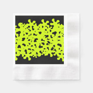 serviettes de serviette en papier noir fin et minc