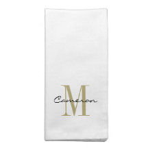 Cadeau personnalisé avec monogramme doré initial e