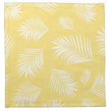 Motif Tropical jaune blanc feuille de palme