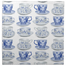 Teacup bleu et blanc
