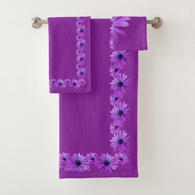 Serviettes de toilette Daisy Set Personnalisées Se (En situation)