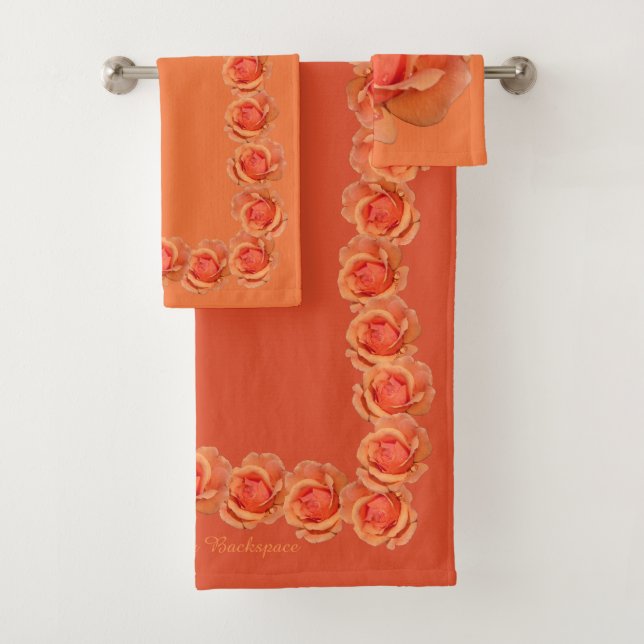 Serviettes de toilette rose Jeux de serviettes de  (En situation)