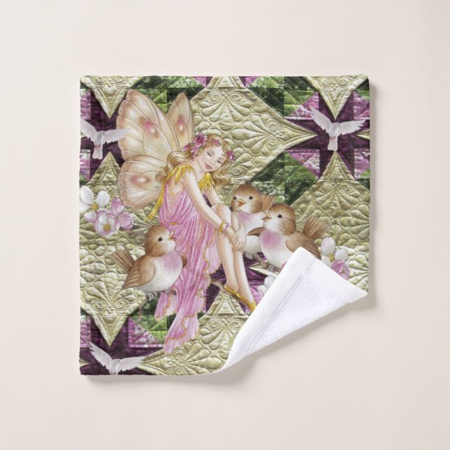 Serviettes de toilette rose or (Gant de toilette)