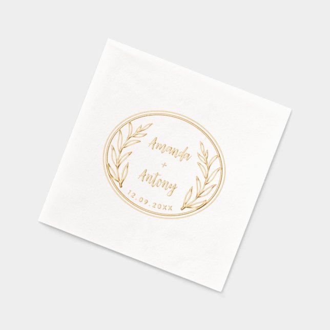 Serviettes empilées à l'huile dans un style rétro  (Gauche)